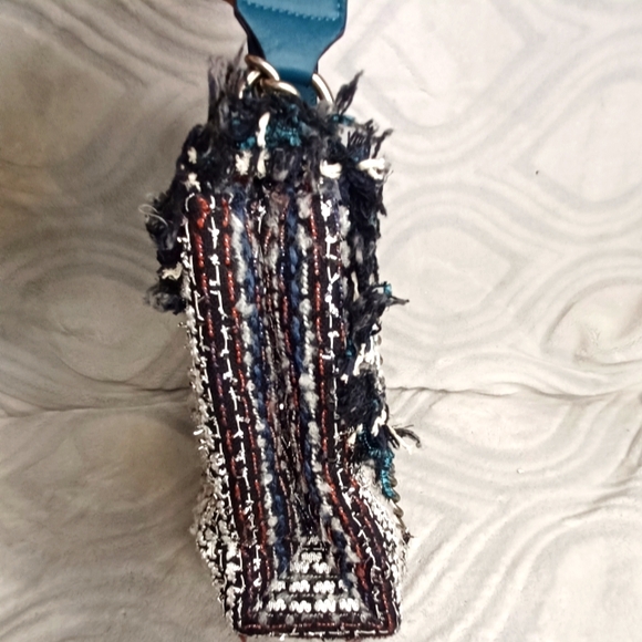 Kurt Geiger London Tweed Satchel With Shoulder Strap. Like New...12x10x4 - Picture 4 of 7